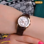 ساعت الگانس زنانه بند چرمی صفحه سفید مدل L2034 - Image 2