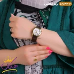 ساعت الگانس زنانه بند چرمی مدل L2034 قهوه ای - Image 3
