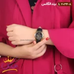 ساعت الگانس زنانه بند چرمی قاب طلایی L2034/8 - Image 3