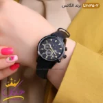 ساعت الگانس زنانه بند چرمی مدل L2035 مشکی - Image 2