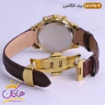 ساعت الگانس زنانه بند چرمی طلایی مدل 2035 - Image 3