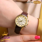 ساعت الگانس زنانه بند چرمی طلایی مدل 2035 - Image 2