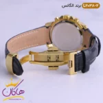 ساعت الگانس زنانه بند چرمی مشکی طلایی مدل L2038 - Image 4