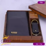 ست کیف کتی و جاکلیدی چرم فراگامو 270 - Image 4