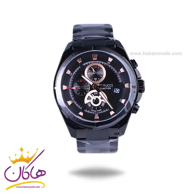 ferrucci-watch-code-03273.021.webp ساعت عقربه ای فروچی مردانه فلزی مشکی FC03273/02 - Image 1
