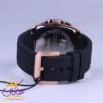 ساعت مچی فروچی مردانه بند رابر مشکی قاب رزگلد مربع FC03297/03 - Image 2