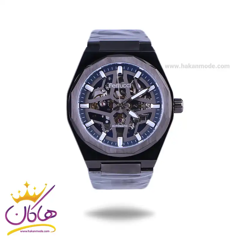 ferrucci-watch-code-03320.041.webp ساعت فروچی مردانه فلزی اتوماتیک دودی صفحه اسکلتون FC03320/04 - Image 1