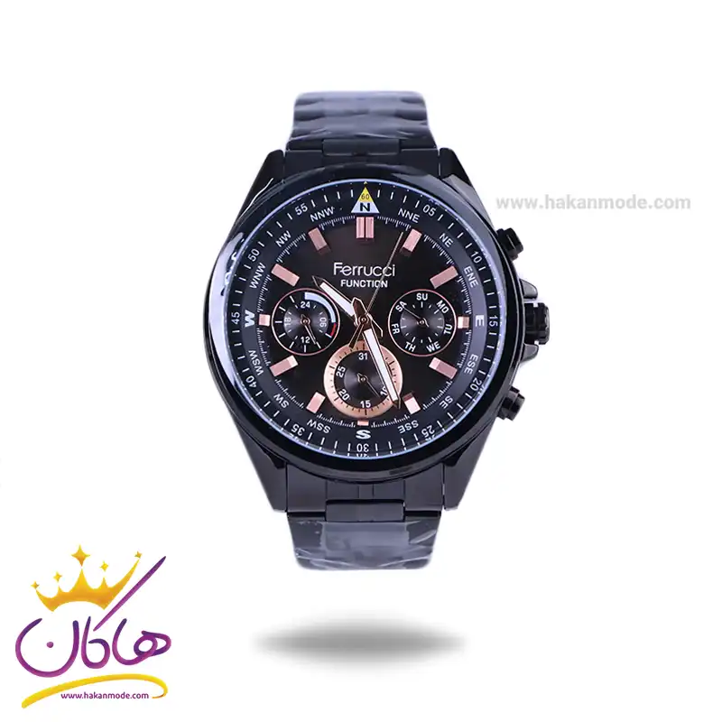 ferrucci-watch-code-03323.031.webp ساعت عقربه ای فروچی مردانه فلزی مشکی FC03323/03 - Image 1