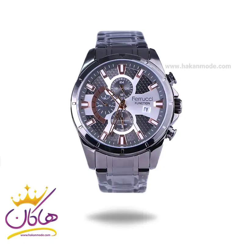 ferrucci-watch-code-14336FM.61.webp ساعت مچی عقربه ای فروچی مردانه فلزی خاکستری FCF 14336FM/05 - Image 1