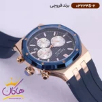 ساعت فروچی مردانه بند رابر سورمه ای رزگلد 03234s/2 - Image 4