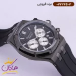 ساعت فروچی مردانه بند رابر مشکی قاب مشکی 03234s/3 - Image 2