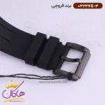 ساعت فروچی مردانه بند رابر مشکی قاب مشکی 03234s/3 - Image 3