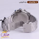 ساعت فروچی مردانه فلزی نقره ای صفحه مشکی 12459fm/4 - Image 4
