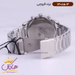 ساعت فروچی مردانه فلزی نقره ای صفحه مشکی 13085/3 - Image 2