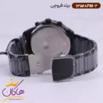 ساعت فروچی مردانه فلزی تمام مشکی سه موتوره 13568fm/2 - Image 4