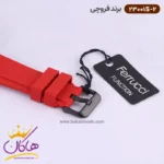ساعت فروچی مردانه بند رابر قرمز قاب مربع کرنوگراف 23001s/2 - Image 4