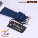 ساعت فروچی مردانه بند رابر سورمه ای کرنوگراف قاب مربع 23004s/4 - Image 3