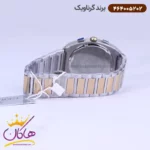 ساعت گرناویک ست فلزی نقره ای طلایی کرنوگراف 464005202-464005201 - Image 7
