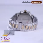 ساعت گرناویک ست فلزی کرنوگراف نقره ای طلایی 466005202-466005201 - Image 4