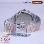 ساعت گرناویک ست فلزی کرنوگراف نقره ای رزگلد 466006002-466006001 - Image 3