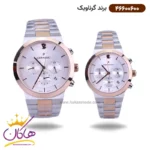 ساعت گرناویک ست فلزی کرنوگراف نقره ای رزگلد 466006002-466006001