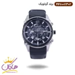 ساعت گرناویک مردانه بند چرم مشکی کرنوگراف 467007302