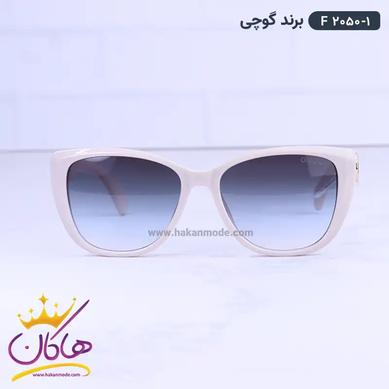 gucci-sunglasses-code-F-2050.11.webp عینک آفتابی گوچی زنانه گربه ای سفید f 2050/1 - Image 1