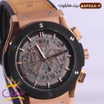 ساعت هابلوت مردانه بند رابر کرنوگراف صفحه اسکلتون قاب مشکی 582888/2 - Image 2