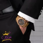 ساعت هابلوت مردانه اسکلتون کرنوگراف قاب رزگلد 888/44 - Image 2