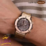 ساعت هابلوت مردانه کرنوگراف رزگلد صفحه اسکلتون 888/60 - Image 2
