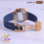 ساعت هابلوت زنانه کرنوگراف صفحه سورمه ای قاب رزگلد 888/64 - Image 3