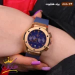 ساعت هابلوت زنانه کرنوگراف صفحه سورمه ای قاب رزگلد 888/64 - Image 2