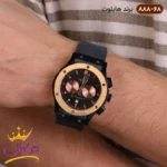 ساعت هابلوت مردانه کرنوگراف صفحه مشکی قاب رزگلد 888/68 - Image 2