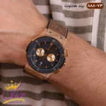 ساعت هابلوت مردانه کرنوگراف رزگلد شنی صفحه مشکی 888/73 - Image 2