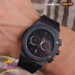 ساعت هابلوت مردانه کرنوگراف صفحه مشکی اندکس مشکی 888/77 - Image 2