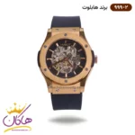 ساعت هابلوت مردانه بند رابر اتوماتیک صفحه اسکلتون 999/2