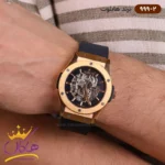 ساعت هابلوت مردانه بند رابر اتوماتیک صفحه اسکلتون 999/2 - Image 2