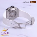 ساعت هابلوت فضایی مردانه بند رابر سفید قاب نگین دار 150/1 - Image 5