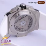 ساعت هابلوت فضایی مردانه بند رابر سفید قاب نگین دار 150/1 - Image 3