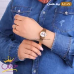 ساعت مچی ست زنانه و مردانه هامان رزگلد کد 1109 - Image 8