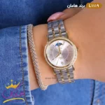 ساعت مچی ست زنانه و مردانه هامان طلایی نقره ای کد 1119 - Image 9
