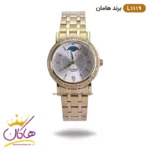 ساعت مچی ست زنانه و مردانه هامان طلایی کد 1119 - Image 7