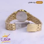 ساعت مچی ست زنانه و مردانه هامان طلایی کد 1119 - Image 5