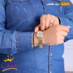 ساعت مچی ست زنانه و مردانه هامان طلایی کد 1119 - Image 4