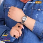 ساعت مچی ست زنانه و مردانه هامان نقره ای کد 1119 - Image 3