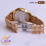 ساعت مچی هامان فلزی رزگلد صفحه سفید کد 1120 - Image 4