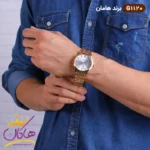 ساعت مچی هامان فلزی رزگلد صفحه سفید کد 1120 - Image 3