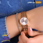 ساعت مچی هامان فلزی رزگلد صفحه سفید کد 1120 - Image 5