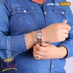 ساعت ست هامان فلزی نقره ای رز گلد کد 1120 - Image 6