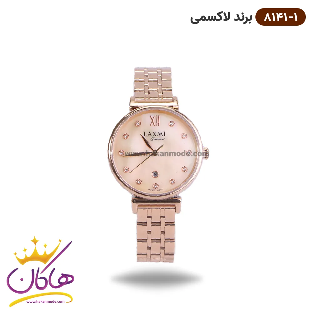hhh.webp ساعت لاکسمی زنانه بند استیل مدل 8141/1 - Image 1